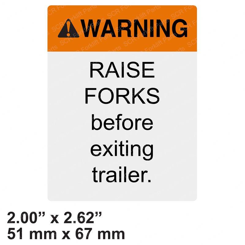 DECAL - WARNING FORKS NI97836-FW80A ni97836-fw80a product image