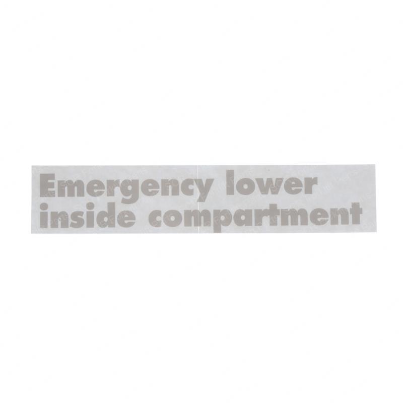 DECAL EMERG LOWER RA411-551/002 ra411-551-002 product image