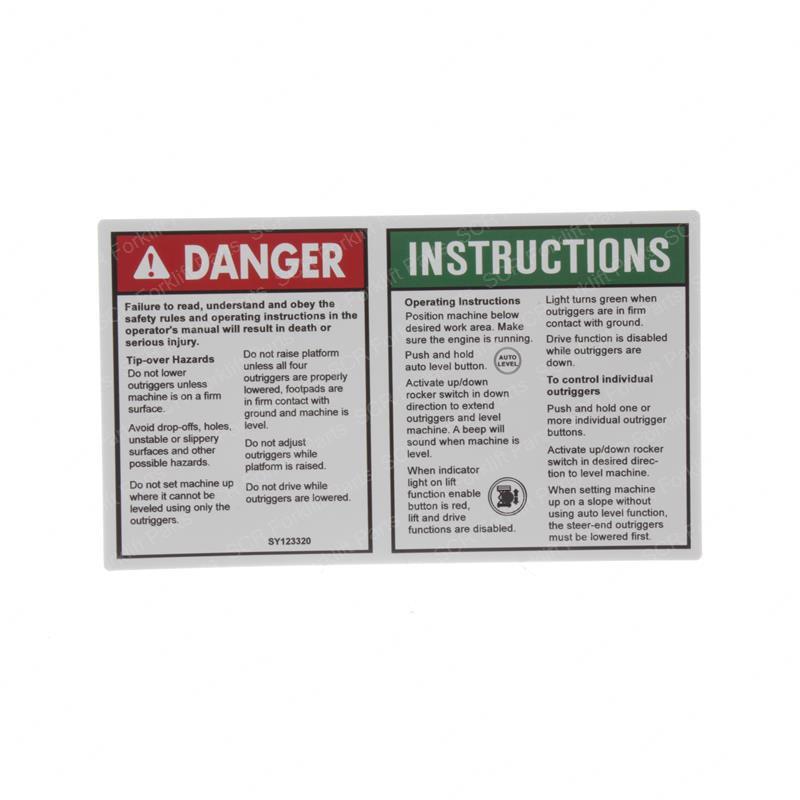 DECAL - OPERATION INSTRUCTION JLGN82757 jlgn82757 product image