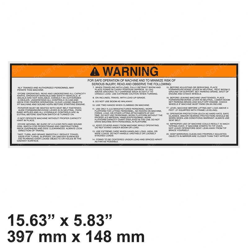 DECAL - OPERATIONAL SAFETY SY1230723 sy1230723 product image