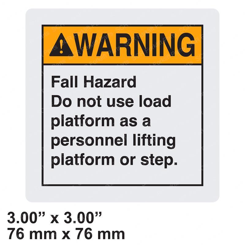 DECAL WARNING FALL HAZARD GN32775GT gn32775gt product image
