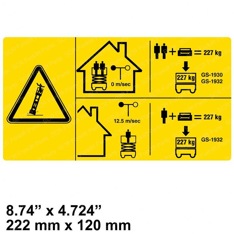 DECAL - SYM MAX CAP 227 KG-CE SY1243477 sy1243477 product image