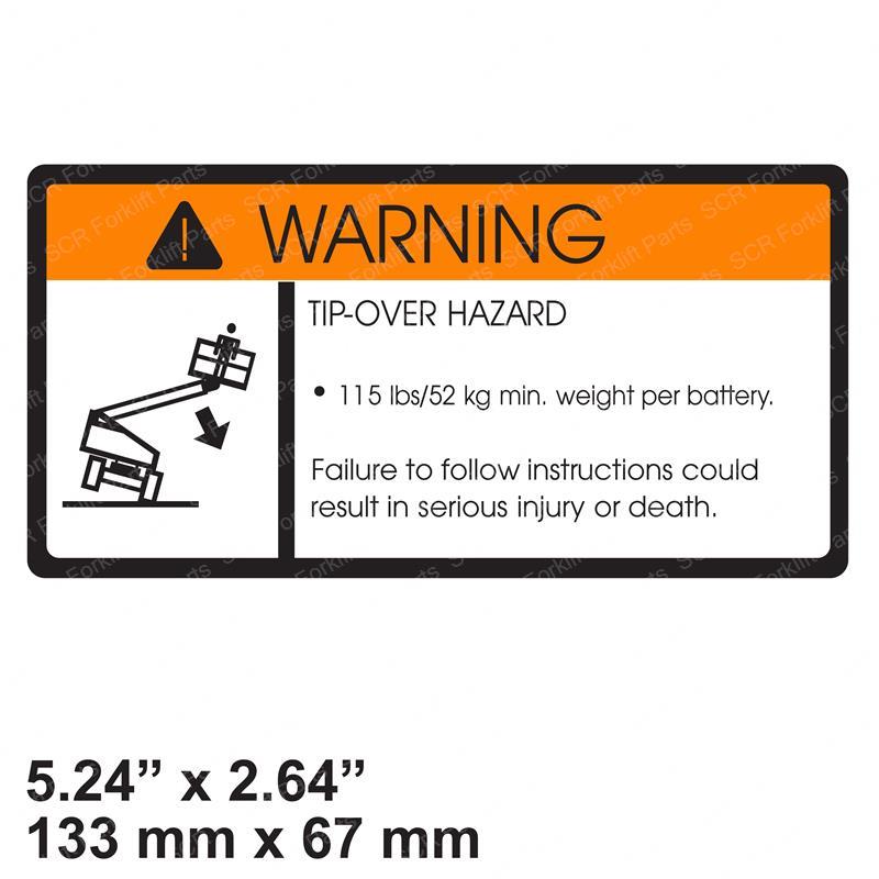 DECAL - TIP-OVER HAZARD JL1704725 jl1704725 product image