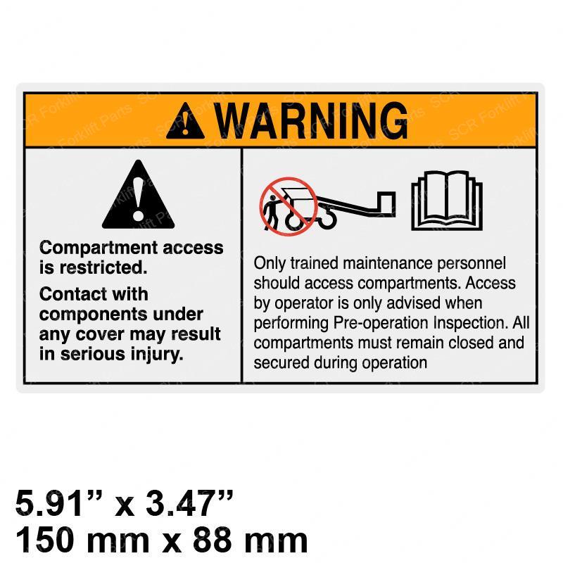 DECAL - CAUTION COMPART ACCESS JL28175GT jl28175gt product image