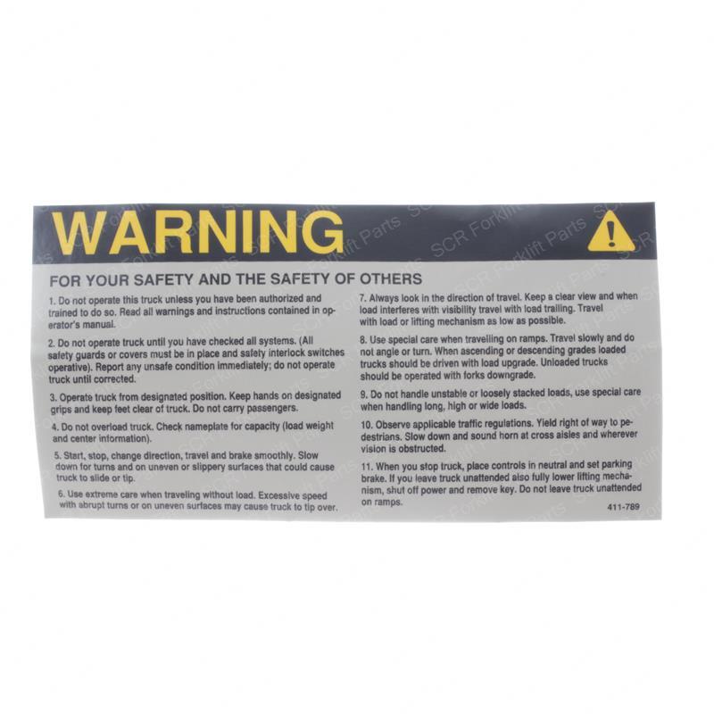 DECAL - GENERAL SAFETY RA411-789 ra411-789 product image