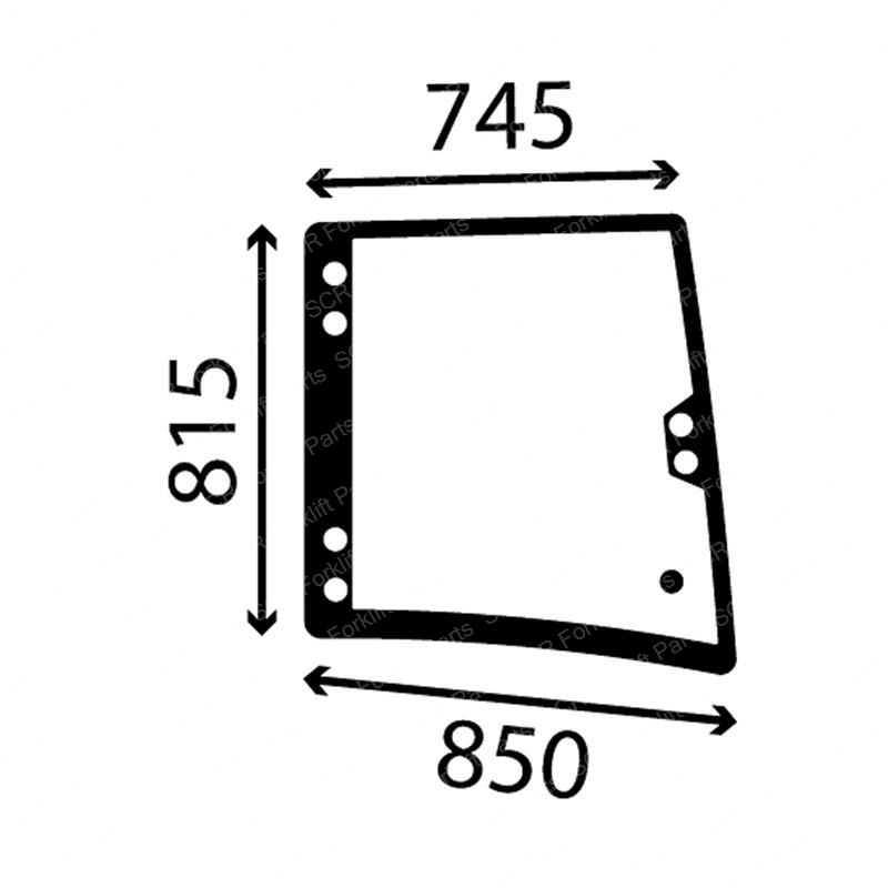 RIGHT SIDE WINDOW-GREEN JC827/80319 jc827-80319 product image