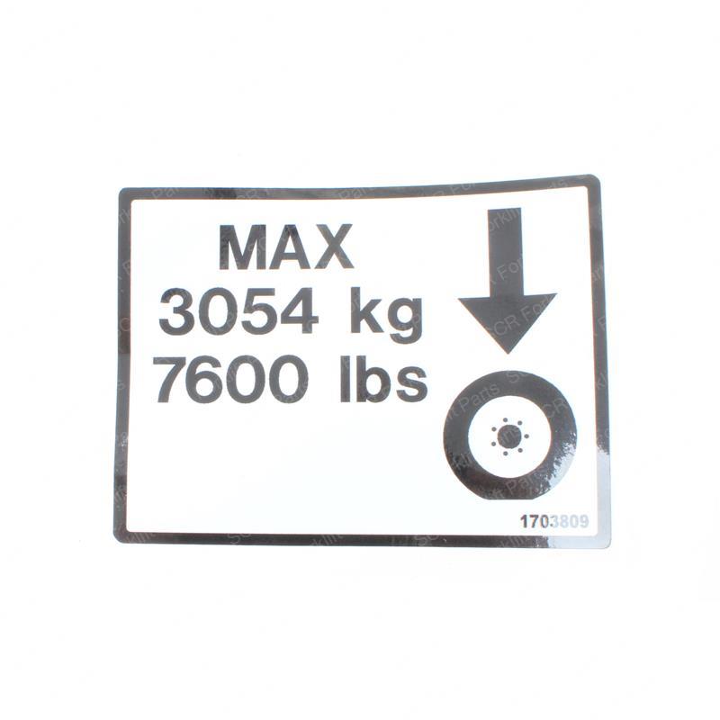 DECAL - MAX WHEEL LOAD JL1703809 jl1703809 product image