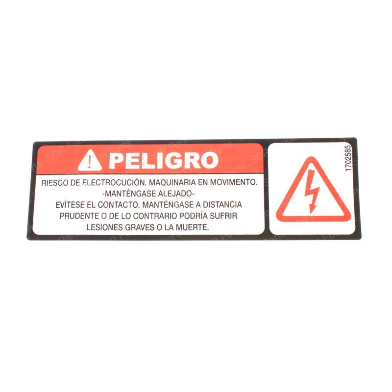 DECAL ELEC HAZARD (SPA LAT AM JL1702585 jl1702585 product image