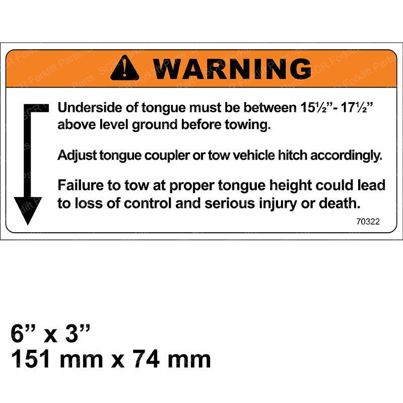 DECAL-CAUTION  UNDERSIDE JL70322 jl70322 product image