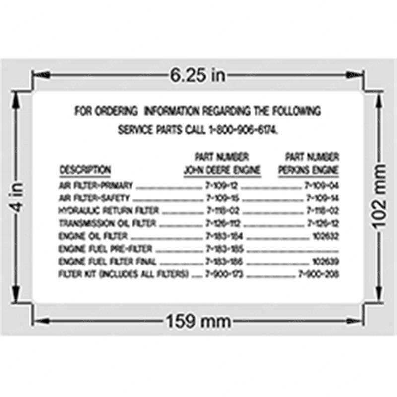 DECAL FILTER GUIDE GN2-1337 gn2-1337 product image