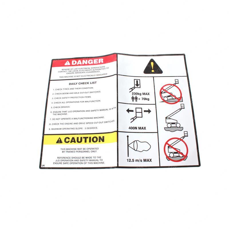 DECAL DANGER/WARNING (UK) JL1703806 jl1703806 product image