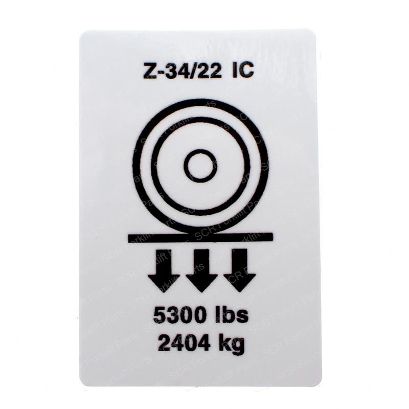 DECAL - WHEEL LOAD Z34IC SY1243342 sy1243342 product image