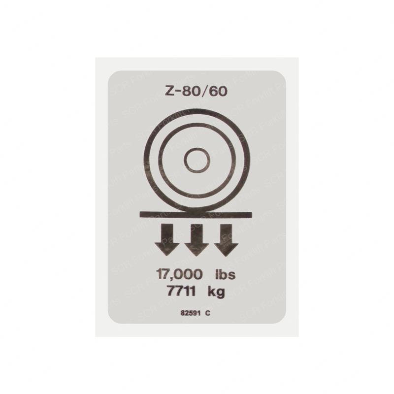 DECAL LABEL WHEEL LOAD Z80 SY28-107758 sy28-107758 product image
