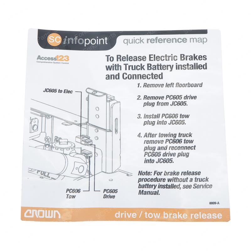 LABEL DRIVE/TOW BRAKE RELEASE CR68009 cr68009 product image