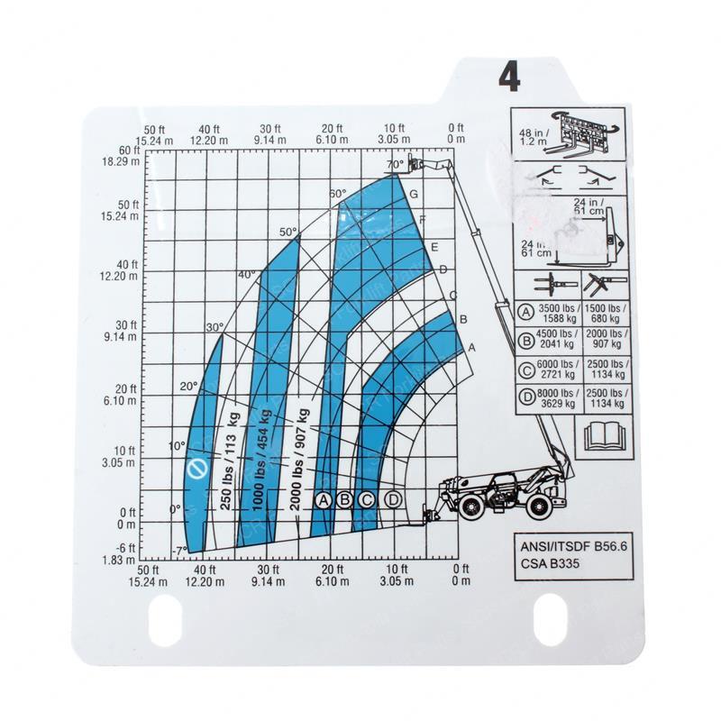LOAD CHART- GTH-1056- 3-4 SY1262941 sy1262941 product image
