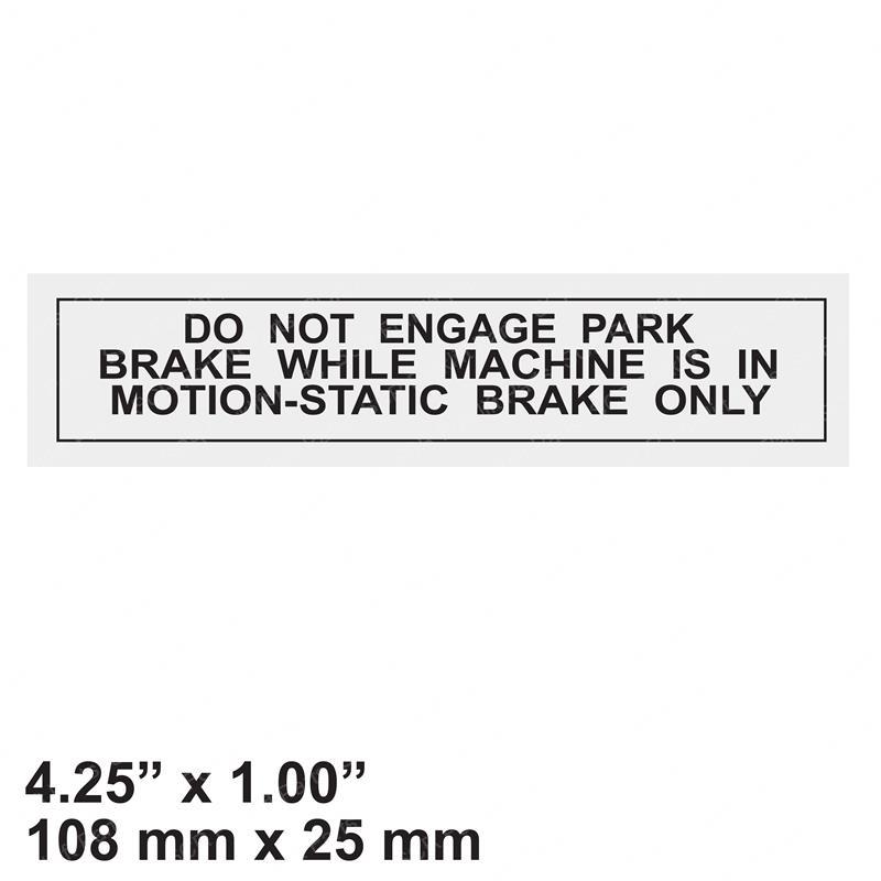 DECAL - PARK BRAKE JL91143182 jl91143182 product image