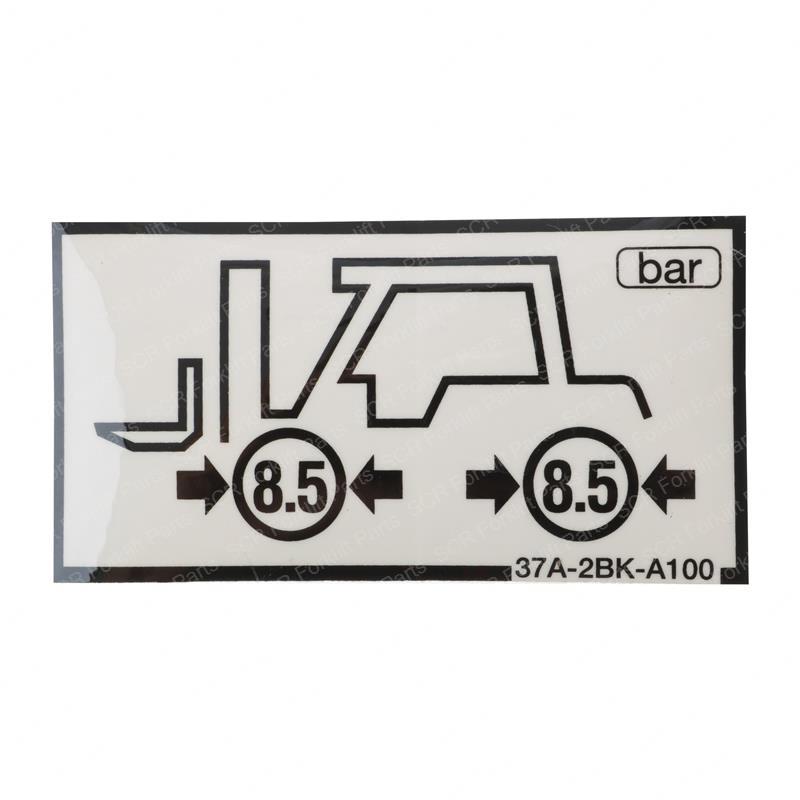 NAME PLATE TIRE PRESSURE KO37A-2BK-A100 ko37a-2bk-a100 product image