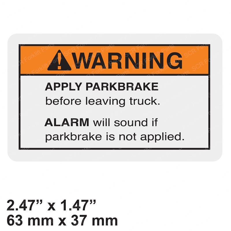 DECAL - WARNING PARKBRAKE HY1335145 hy1335145 product image