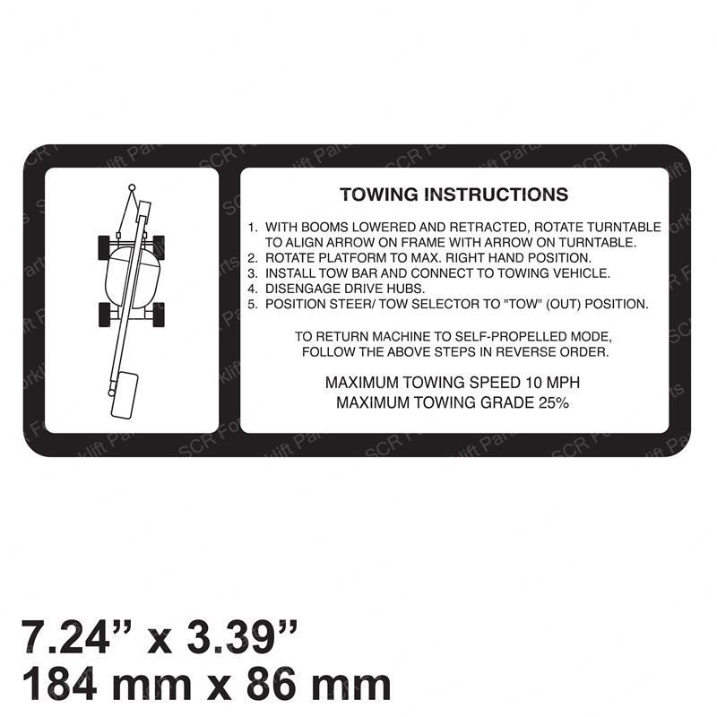 DECAL - TOWING INSTRUCTIONS JL1703403 jl1703403 product image