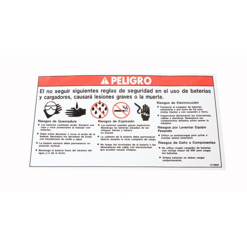 DECAL DANGER BATTERY SAFETY GN31788SP gn31788sp product image