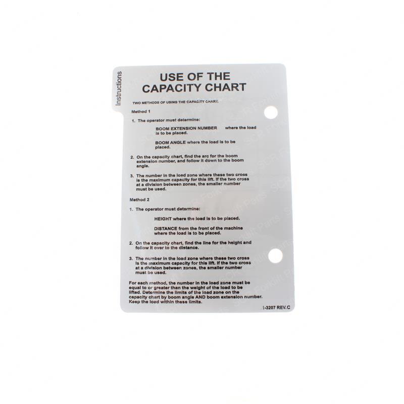 DECAL CAPACITY LOAD CHART JL91513207 jl91513207 product image