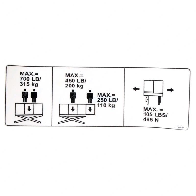DECAL - CAPACITY (ANSI) JL1704201 jl1704201 product image