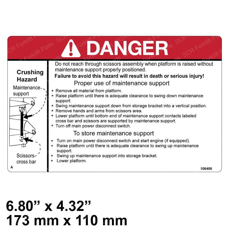 DECAL - SAFETY BAR JL106406 jl106406 product image