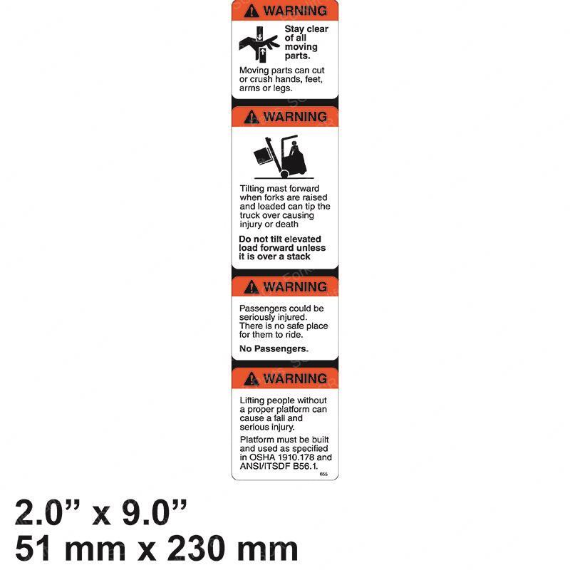 WARNING OPERATOR CR69655 cr69655 product image