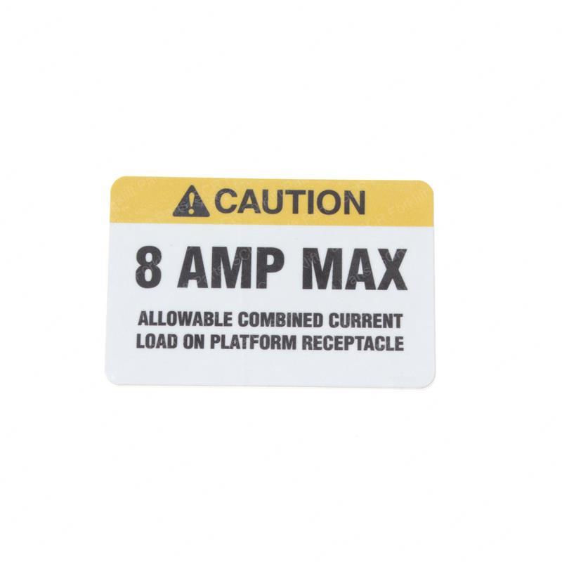 DECAL 8 AMP MAX. GN18597 gn18597 product image