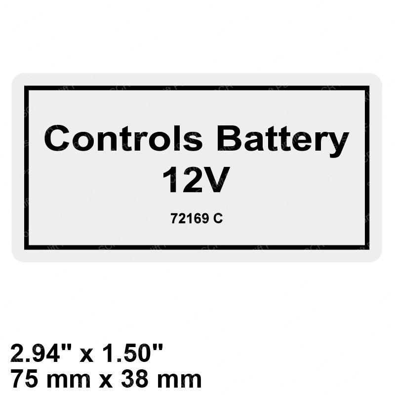DECAL - CONTROLS BATTERY 12V SY1230102 sy1230102 product image