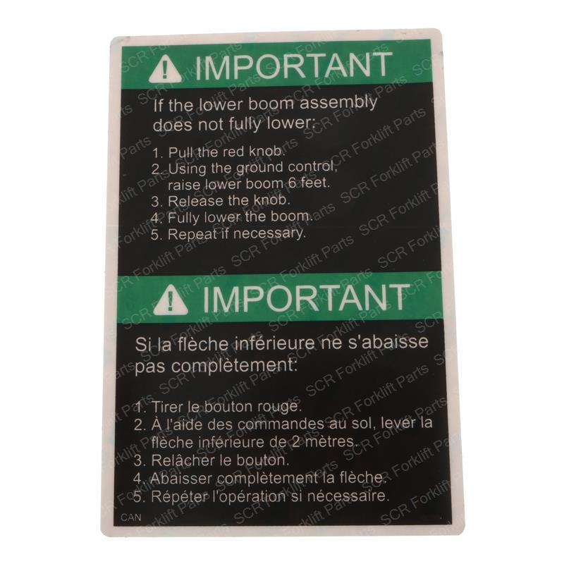 DECAL UPRIGHT LEVEL O/R (CAN) JL1703990 jl1703990 product image