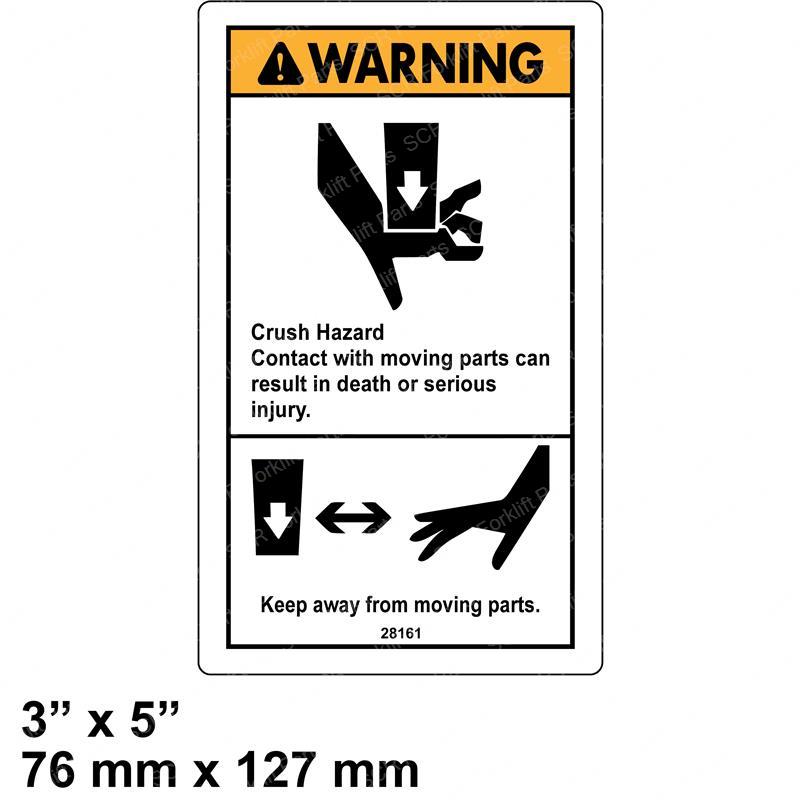 DECAL - WARN CRUSH HAZARD HAND JL28161 jl28161 product image