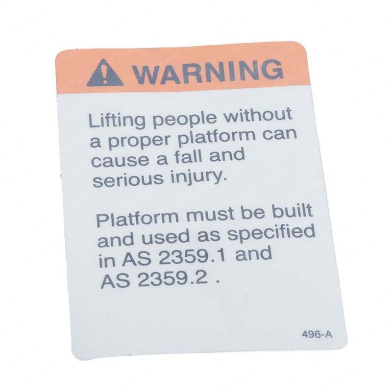 WARNING PLATFORM SAA CR69496 cr69496 product image