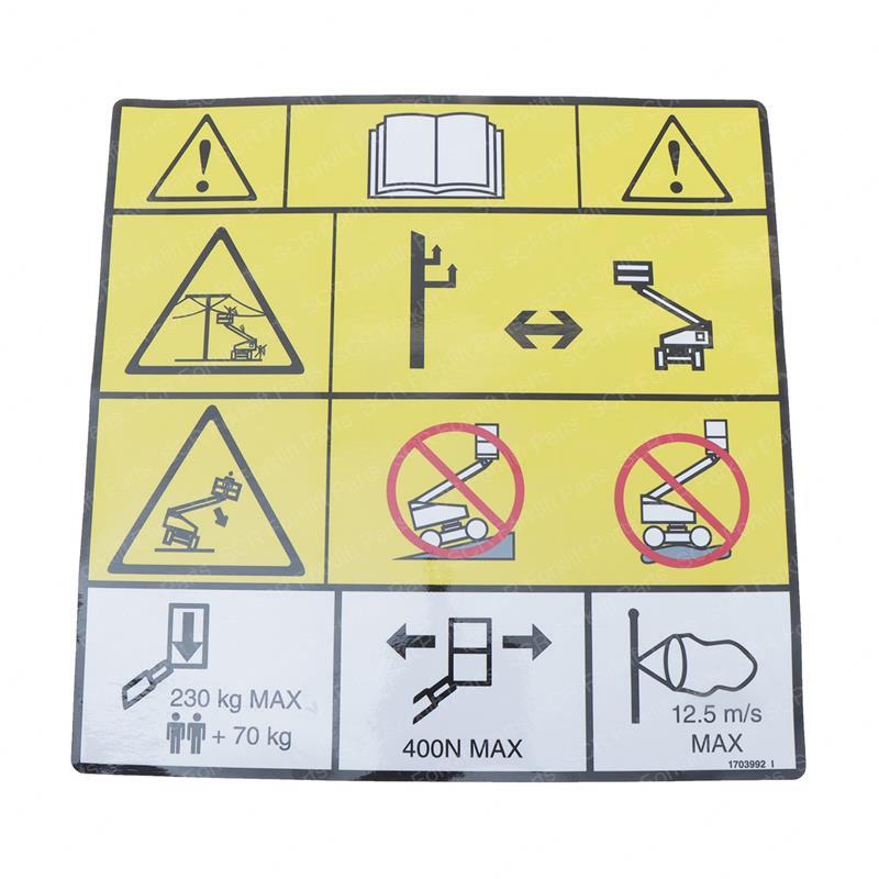 DECAL - WARNING (PLAT) AUS JL1703992 jl1703992 product image