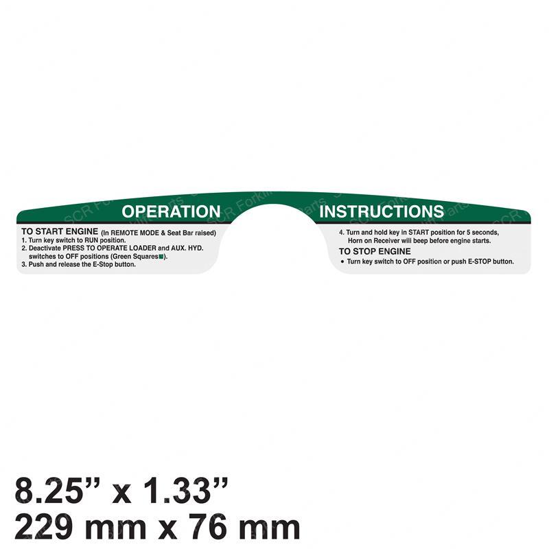 DECAL - OPERATION INSTRUCTION BC7141235 bc7141235 product image