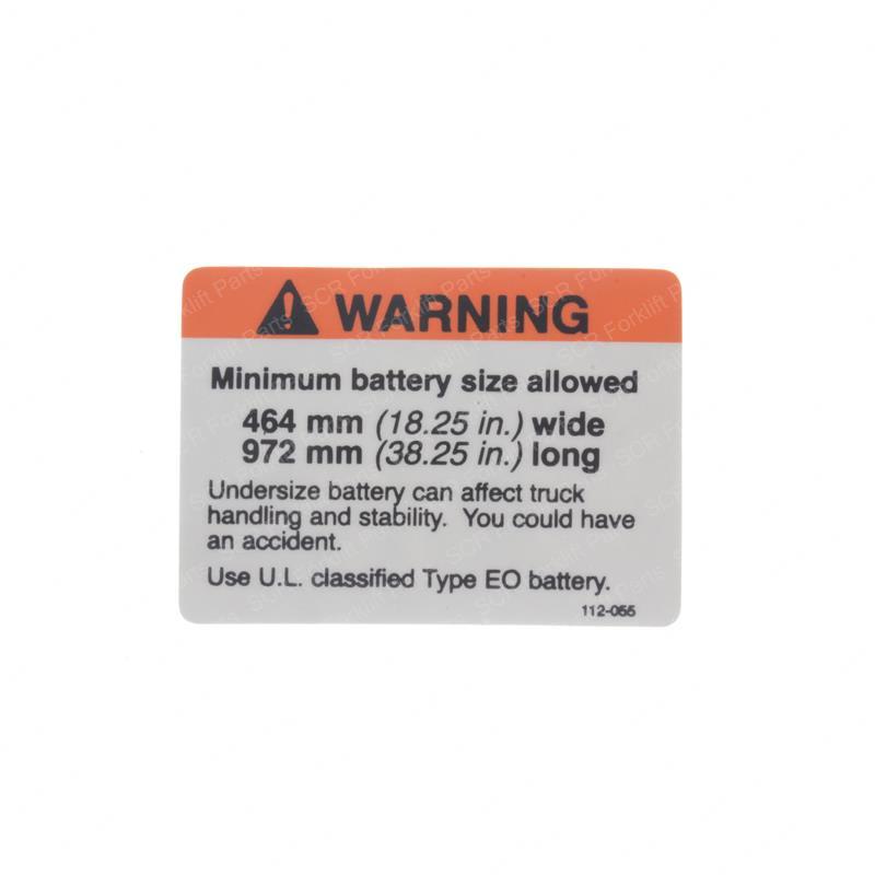 WARNING BATTERY SIZE CR69112-55 cr69112-55 product image