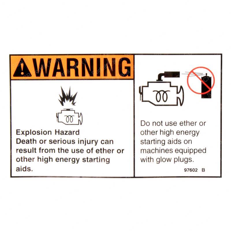 DECAL - EXPLOSION HAZARD JLGN97602GT jlgn97602gt product image