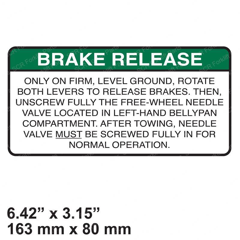 DECAL - BRAKE RELEASE GN56650 gn56650 product image