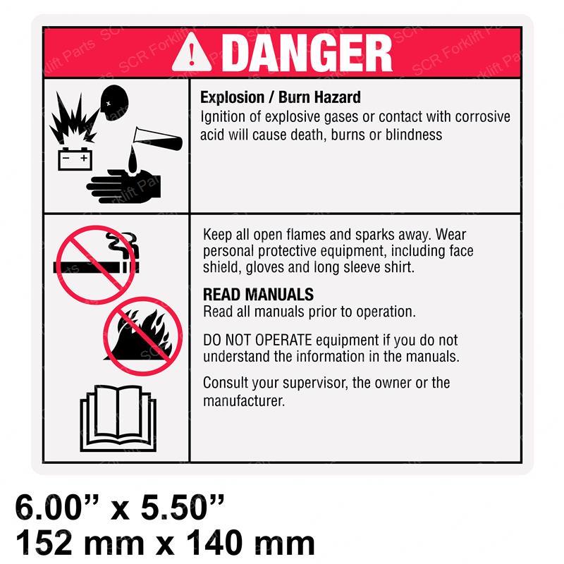 DECAL - DANGER BATTERY SAFETY GN31788GT gn31788gt product image