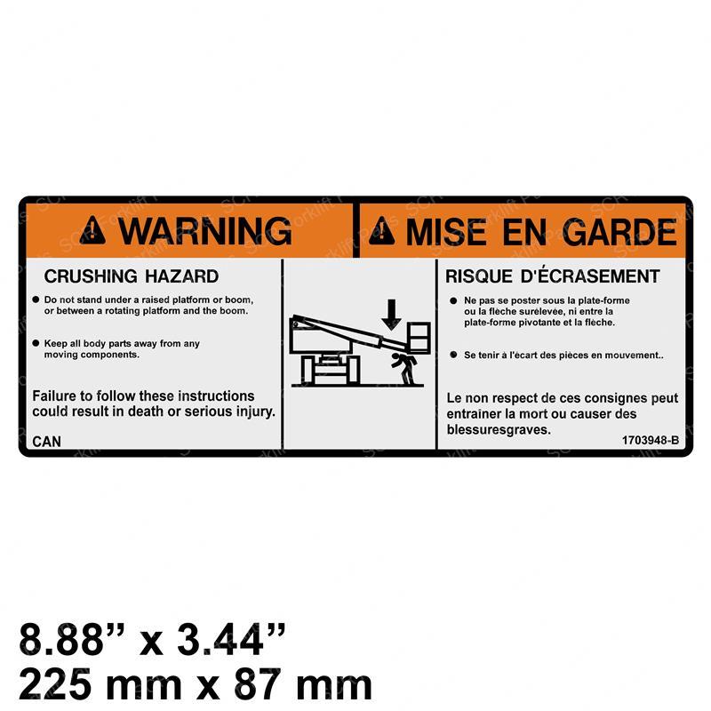 DECAL - WARNING CRUSHING JL1703948 jl1703948 product image