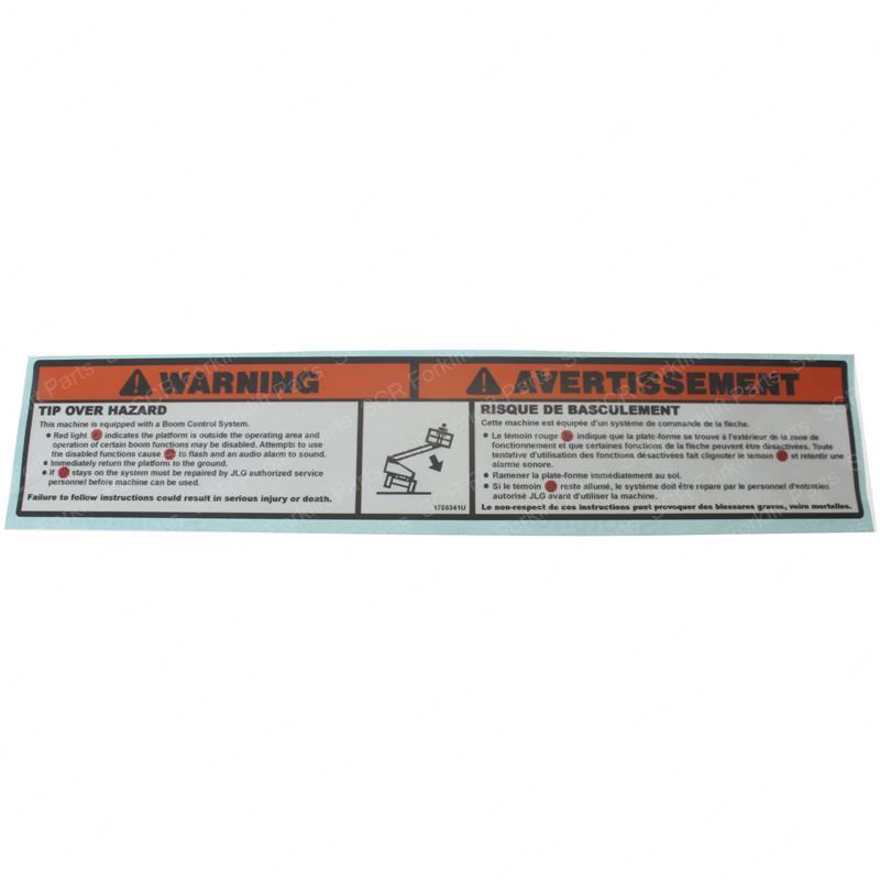 DECAL TIP-OVER BCS(ENG/FRE) JL1705341 jl1705341 product image