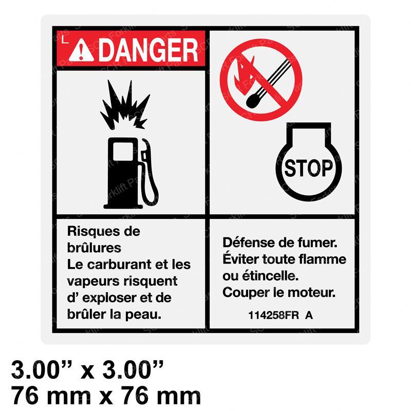 DECAL - DANGER EXPLOSION (FR) GN114258FR gn114258fr product image