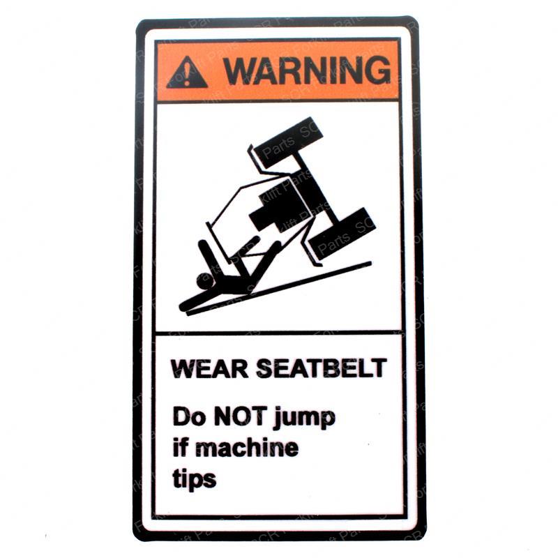 WARNING WEAR SEAT BELT DECAL JC817/70075 jc817-70075 product image
