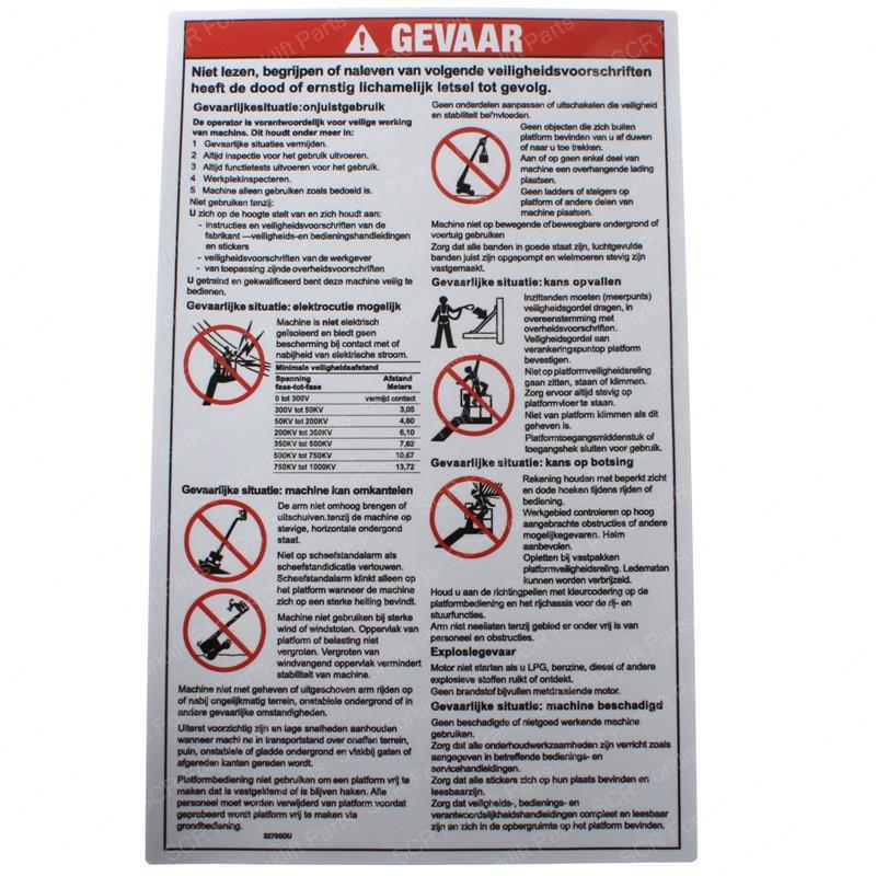 DECAL - SAFETY INSTRUCTIONS GN32700DU gn32700du product image