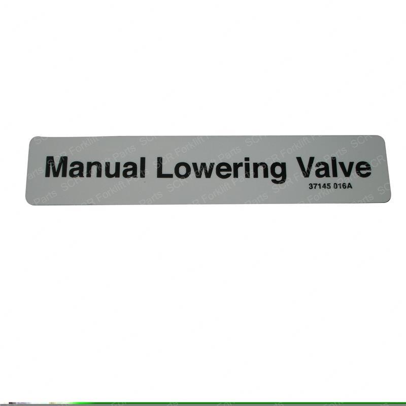 DECAL - MANUAL LOWERING VALVE GN37145GT gn37145gt product image