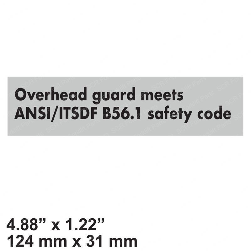 DECAL - OVERHEAD GUARD TY005904863571 ty005904863571 product image