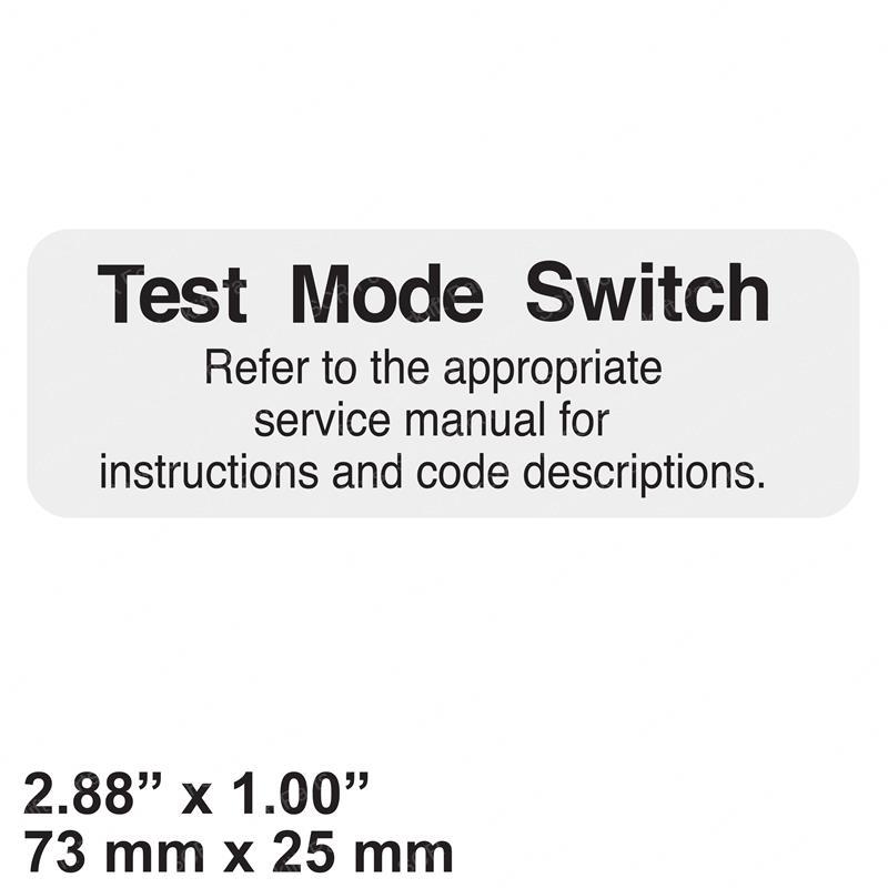 DECAL - TEST MODE SWITCH SY1230676 sy1230676 product image