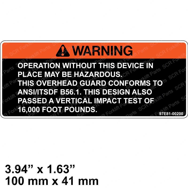 DECAL - WARNING MB1038606 mb1038606 product image