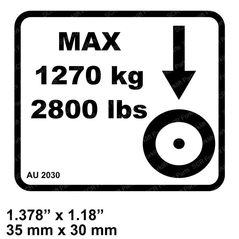 DECAL- WHEEL LOAD JLAU2030 jlau2030 product image