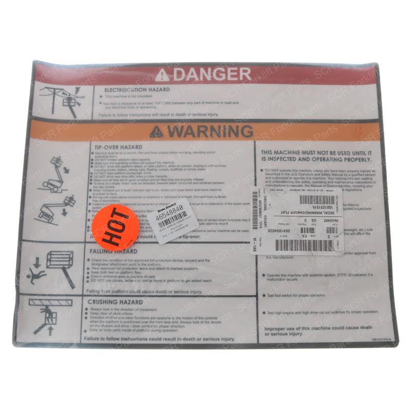 DECAL-WARNING/DANGER PLAT JL1001231315 jl1001231315 product image